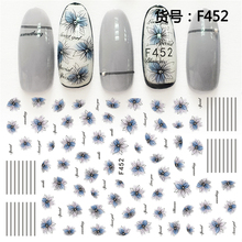 Self-adhesive ultra-thin beauty flower design 3D decals Nail Art decorations Stickers Manicure acrylic nail supplies tools F449 2024 - buy cheap