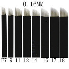 500 Pcs 0.16mm Black Microblading Blade Permanent Makeup Manual Eyebrow Tattoo Needle Pin Bevel 7/9/11/12/14/16/17/18/21 Flex 2024 - buy cheap