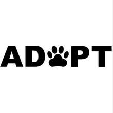 (50 pieces /lot) ADOPT Dog Cat Paw Car Sticker Car Window Print Decal Pet Rescue Adoption Car Styling Accessories 2024 - buy cheap