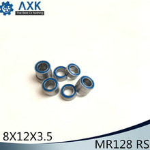 Mr128rs rolamento ABEC-3 (10 pces) 8*12*3.5mm miniatura MR128-2RS rolamentos de esferas rs mr128 2rs com azul selado L-1280DD 2024 - compre barato