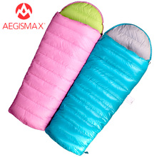 AEGISMAX-SACO infantil de dormir, relleno de ganso blanco, para niños, senderismo, Camping, azul, rosa, 95% 2024 - compra barato