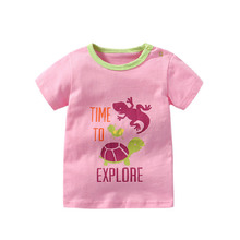 Детская футболка разноцветная футболка для детей от 1 до 5 лет летняя футболка с короткими рукавами из 100% хлопка с принтом для мальчиков и девочек детская одежда 2024 - купить недорого