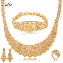 ZuoDi nigerian wedding woman accessories jewelry set Brand italian Bridal jewelry set dubai gold color jewelry set Wholesale 2024 - buy cheap