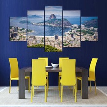 Canvas Pictures Modern Decoration Living Room Printed 5 Pieces Brazil Rio DE Janeiro Poster Paintings Framework Modular Wall Art 2024 - buy cheap