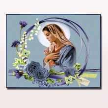 5d pintura diamante doce mãe maria perfuração total quadrado diamante bordado decoração para casa ponto cruz não dobrável tela 2024 - compre barato