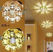 Colorpai-luces Led de entrada para el hogar, lámpara moderna de cristal, 2017 V, 220, 3W, para techo balcón 2024 - compra barato