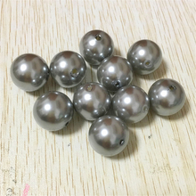 20mm 110 pçs/lote cinza claro cor chunky Acrílico Pérola Beads para chunky fazer jóias colar #62 2024 - compre barato