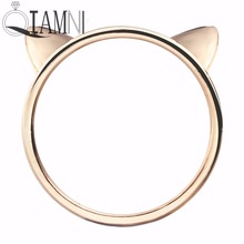 QIAMNI Lovely Cat Bear Ear Pattern Finger Rings Cool Midi Kitty Wedding Ring Sweet Jewelry Gift for Women and Girls 2024 - buy cheap