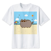 Pusheen Print T-shirt Summer Brand Cotton T Shirt Casual T Shirts T2743 2024 - buy cheap