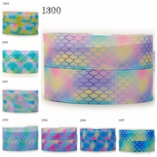 New 7/8" 22mm colorful fish scale ribbon grograin ribbon printed ribbon tape Free shipping 2024 - buy cheap