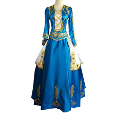 2017 LOL Ashe cosplay blue empress dress costume Custom Made Any Size 2024 - buy cheap