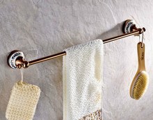 Wall Mounted Polished Rose Gold Brass Bathroom Single Towel Bar Towel Rail Holder Bathroom Accessory mba381 2024 - buy cheap