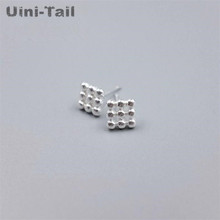 Uini-tail-mini placa con abalorios de plata de ley 925, simple y salvaje, versión coreana de la moda 2024 - compra barato