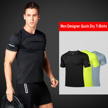 Men jogging T Shirts Quick Dry Short Sleeve Outdoor Training 2019 Sportswear Tee Breathable Mesh Running Bodybuilding Shirt Man 2024 - buy cheap