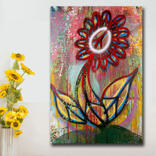 Wxkoil Art Wall Art Graffiti Art Halo Flower For Home Decor Wall oil Painting Print Nice Wall Picture For Living Room No Framed 2024 - buy cheap