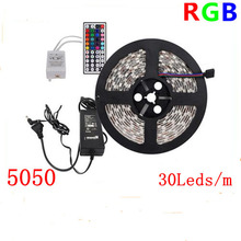 5M 5050 RGB 150Leds Led Strips light DC12V and 44Key Infrared remote controller and 12V3A Power supply EU US AU UK 2024 - buy cheap