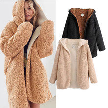 Autumn Winter 2018 Women Elegant Faux Fur Coat Double-Wear Warm Soft Hoodies Fur Jacket Female Plush Overcoat Casual Outerwear 2024 - buy cheap