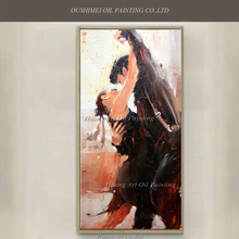 Hand Painted Oil Painting Knife Dancer Painting Modern Tango Figure Wall Painting Impression Picture On Canvas Art 2024 - buy cheap