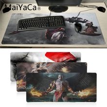 Maiyaca almofada de presente kratos god of war, mousepad grande para mouse e teclado gamer, antiderrapante 2024 - compre barato