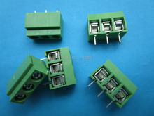 500 pcs Green Pitch 5.0mm 3 pin Screw Terminal Block Connector Wire Protector DC126V 2024 - buy cheap