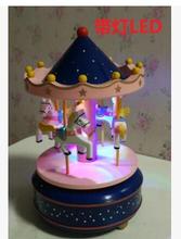 Creative merry-go-round with octave LED lighting music box birthday present lights birthday gifts 2PC wholesale factory outle 2024 - buy cheap