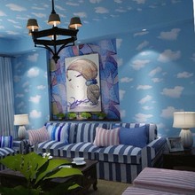 Beibehang-papel tapiz de cielo azul, techo de cielo azul minimalista, sala de estar, dormitorio, habitación de niños, Fondo para muro 2024 - compra barato
