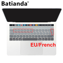 EURO AZERTY Ultra-Thin Soft Silicone Keyboard Cover Protector For 2019 Macbook Pro 13 15 Touch Bar A2159 A1706 A1707 A1989 A1990 2024 - buy cheap