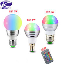 5W/7W RGB Lamp LED Bulb E27 E14 85-265V colorful RGB LED Lamp Spotlight Lamparas LED Light Bulb E14 Spot Luz Christmas Lampadas 2024 - buy cheap