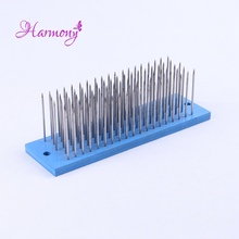 Linha de cabelo azul com 93 peças, agulha para máquina de pentear, pente de aço pequeno, ferramentas de extensão de cabelo 2024 - compre barato