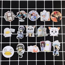 26pcs/lot Anime Gintama Acrylic Badges Set irregular Icon Sakata Gintoki Kagura Breastpin Pins Backpack Clothes Decor Brooches 2024 - buy cheap