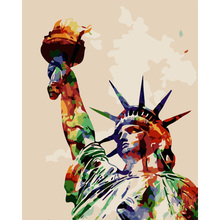 Painting By Numbers DIY Dropshipping 40x50 60x75cm American Statue of Liberty Figure Canvas Wedding Decoration Art picture Gift 2024 - buy cheap