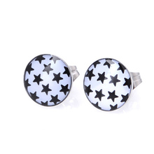 Orecchini-pendientes de acero inoxidable con forma de estrella para mujer, aretes pequeños, color negro, 10mm, 18 pares 2024 - compra barato