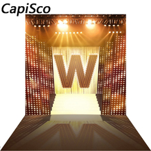 Capisco Photo Backdrops gold Musical Stage Show Shiny Spotlight Child Portrait Photographic Backgrounds Photocall Studio 2024 - buy cheap