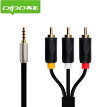 DIPO Goldplated audio jack for premium 3.5 mm to 3 RCA Male Plug Adapter white yellow red Audio Video 3.5 AV Cable 1.5m 2m 3m 5m 2024 - buy cheap