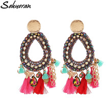 Sehuoran Latest Artificial Oorbellen Bohemain Handmade Tassel Silk Thread Earrings For Women Minimalist Fashion Jewelry Gifts 2024 - buy cheap