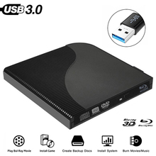 USB3.0 Bluray привод внешний CD/DVD RW ГОРЕЛКА BD-ROM Blu-Ray плеер оптический привод писатель для ноутбука компьютера Mac PC HP ACER ASUS 2024 - купить недорого