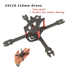 Quadro de fibra de carbono vx110, hélice 110mm para drone de corrida com micro fpv e quadricóptero interno 2024 - compre barato