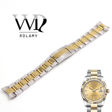 Rolamy-correas de reloj de 20mm, correa de acero inoxidable para DATEJUST, eslabones de tornillo, pulsera de repuesto 2024 - compra barato