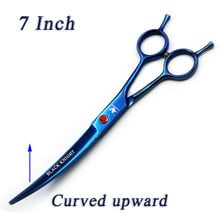 Pet Scissors 7" Blue Upward Curved Pet Grooming Scissors Professional Shears Salon Barber Using Dogs & Cats 2024 - buy cheap