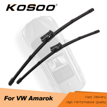 KOSOO For Volkswagen Amarok 2010 2011 2012 2013 2014 2015 Fit Push Button Arm/J Hook Arms Auto Wiper Blades Natural Rubber 2024 - buy cheap