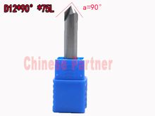 2pcs/lot 12mm*90degree HRC50 Solid carbide chamfering milling cutter Chamfer route bits for Aluminum knife tools 2024 - buy cheap