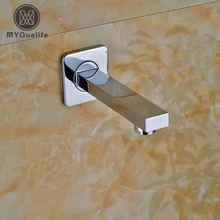 Free Shipping Wall Mounted Shower Faucet Below Spout Chrome Finished Concealed Bath & Shower Spout 2024 - buy cheap
