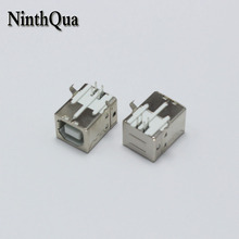 5pcs USB Type B Female Plug Jack Printer D Shape Interface Connector 90 Degrees Curved Pin Socket 2024 - buy cheap