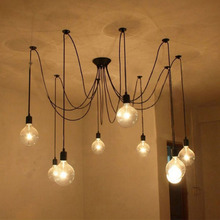 Luminária pendente de fio elétrico da moda com 6/8 lâmpadas e27 para casa/sala de estar 2024 - compre barato