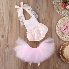 Christmas Baby Girl Clothes Set Lace Bodysuits Cute Belt Tutu Tulle Skirts Fancy Outfits Set Baby Girls Clothing Costume 0-2T 2024 - buy cheap
