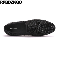 Suede Leather Men Shoes Genuine Rubber Real 47 11 Slip On Large Size Designer Rhinestone Loafers Comfort Party Casual Black 2022 - buy cheap