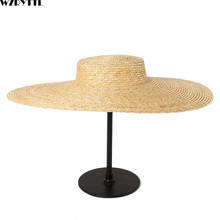 Chapéu de verão, chapéu grande, 15cm de aba larga, chapéu de sol para mulheres, estilo francês, chapéu de palha maleável, para moças, kentukie, artesanato, base de chapéu de milinery 2024 - compre barato