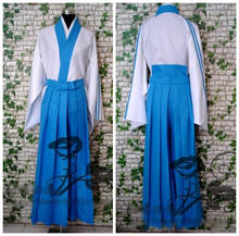 Gintama Shimura Shinpachi cos традиционное платье-кимоно Samura карнавальный костюм на Хэллоуин 2024 - купить недорого