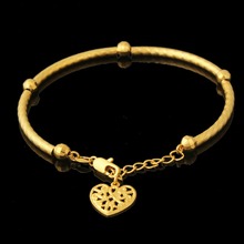 Romantic Heart Charm Bracelets For Women gold color Free Shipping New Fashion Jewelry Chain Bracelets & Bangles 2024 - buy cheap