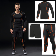 3Pcs/Set Sports Suit Men Long Sleeve Gym Fitness Compression Sports Suit Clothes Men Jogging Running Sets Quick Dry Tracksuit 2024 - buy cheap